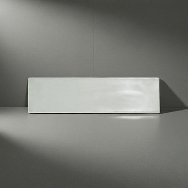 Dorset Light Grey Gloss Ceramic Wall Tiles 7.5x30cm - Metro Tiles