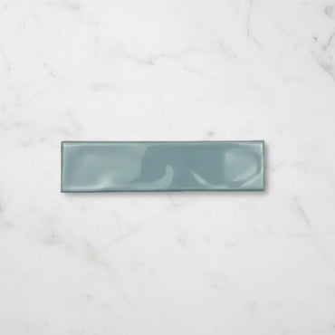 Handmade Aqua Ripple Gloss Wall Tile 7.5x30cm