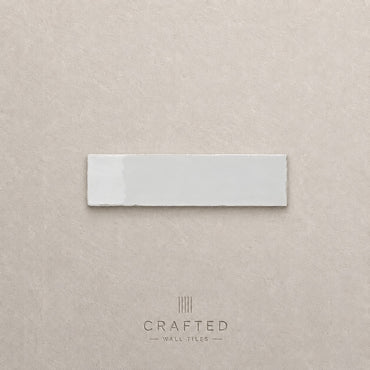Countrywide White Handmade Effect Wall Tile 7.5x30cm