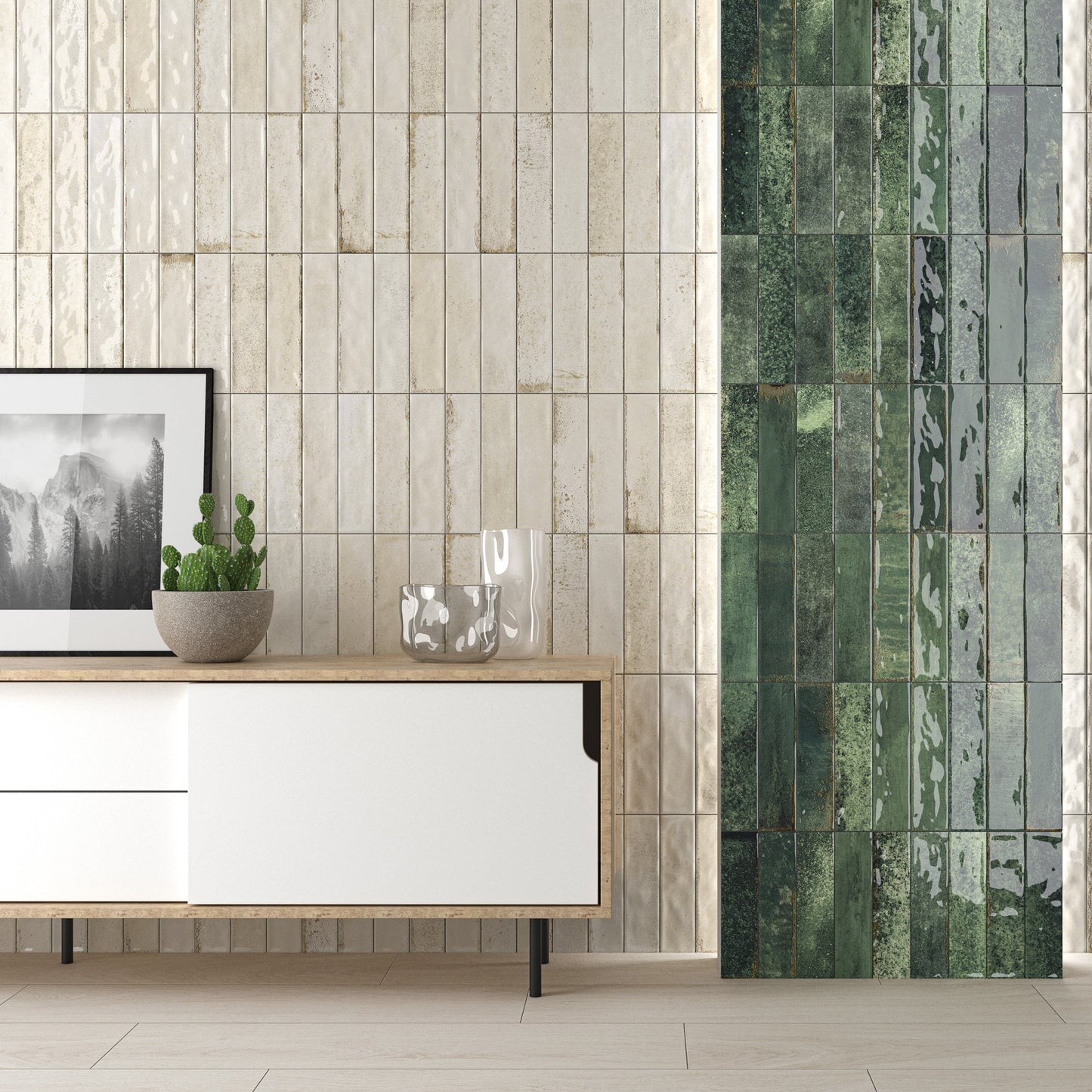 Rustic Porcelain Coconut White Wall Tile 30x7.5cm