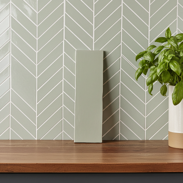 Countrywide Sage Handmade Effect Wall Tile 7.5x30cm