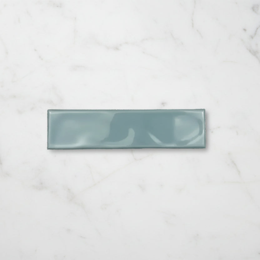 Handmade Aqua Ripple Gloss Wall Tile 7.5x30cm