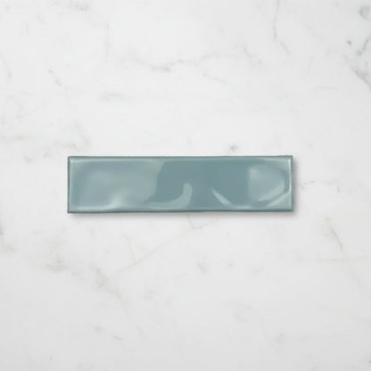 Handmade Aqua Ripple Gloss Wall Tile 7.5x30cm