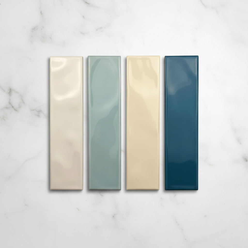 Handmade Sand Ripple Gloss Wall Tile 7.5x30cm