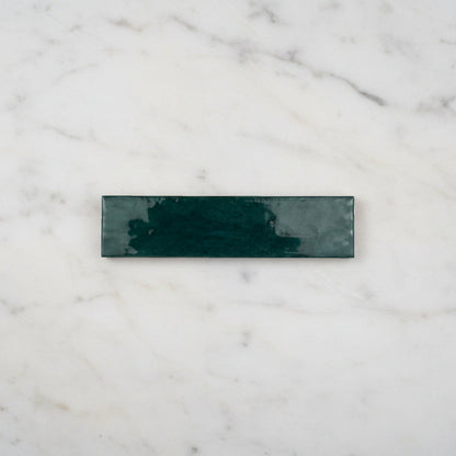 Lume Forest Green Wall And Floor Tiles 6x24cm