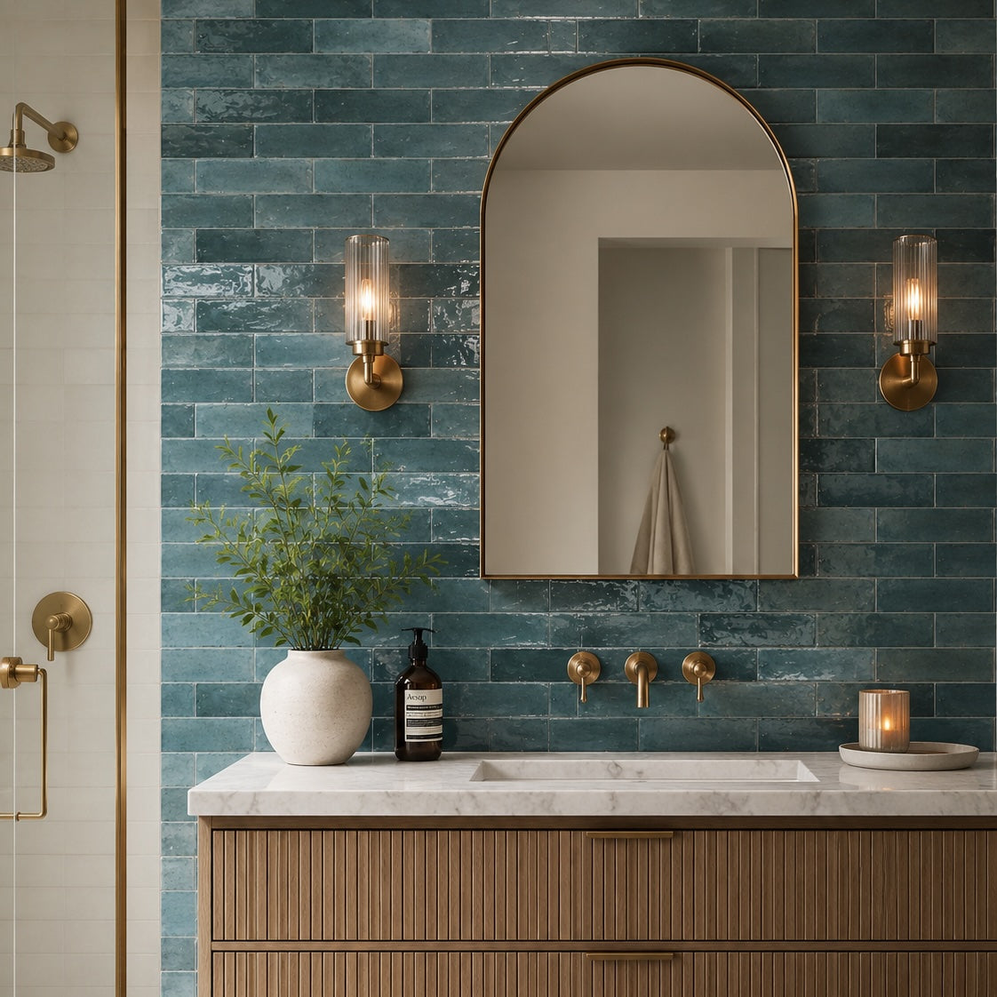 Lume Ink Blue Wall And Floor Tiles 6x24cm