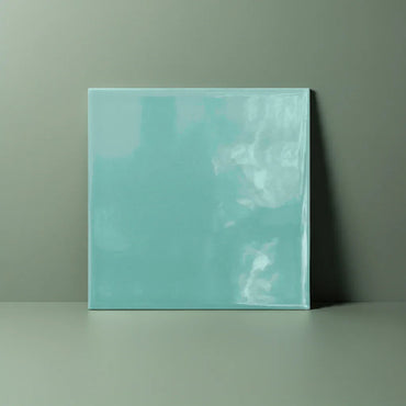 Modern Square Sage Green Flat Gloss 15x15cm - Metro Tiles