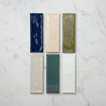 Riviera Pearl Ripple Gloss Wall Tile 6.5x20cm