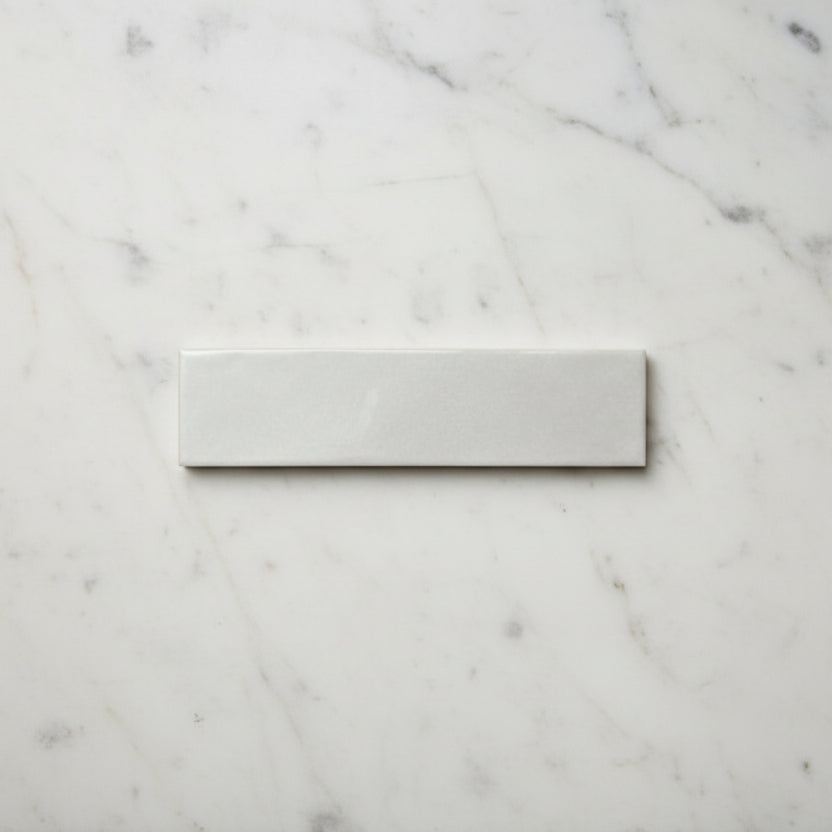Opal White Gloss Wall Tiles 7.5x30cm