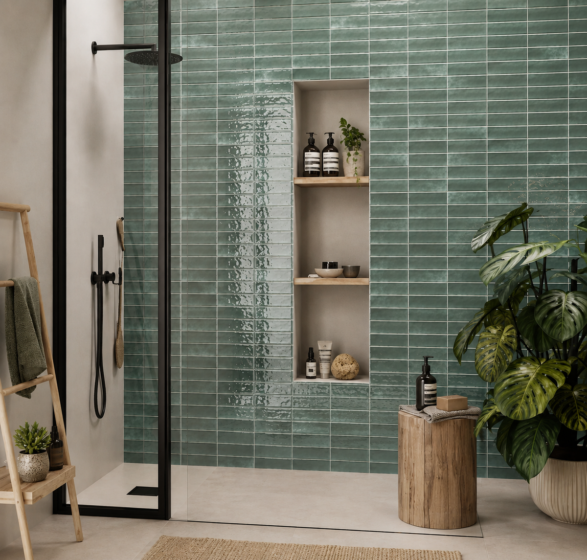 Palais Emerald Gloss Wall Tile 20x6.5cm
