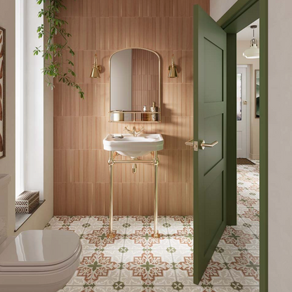 Mediterrano Orange Porcelain Wall Tile 5x40cm