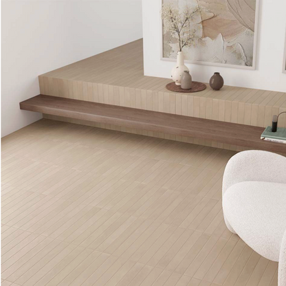 Mediterrano Cream Porcelain Wall Tile 5x40cm