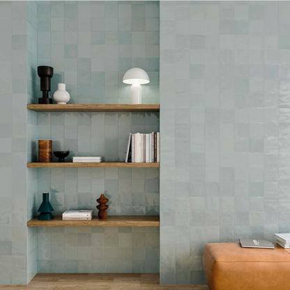 Zellige Light Blue Wall Tiles 13x13cm
