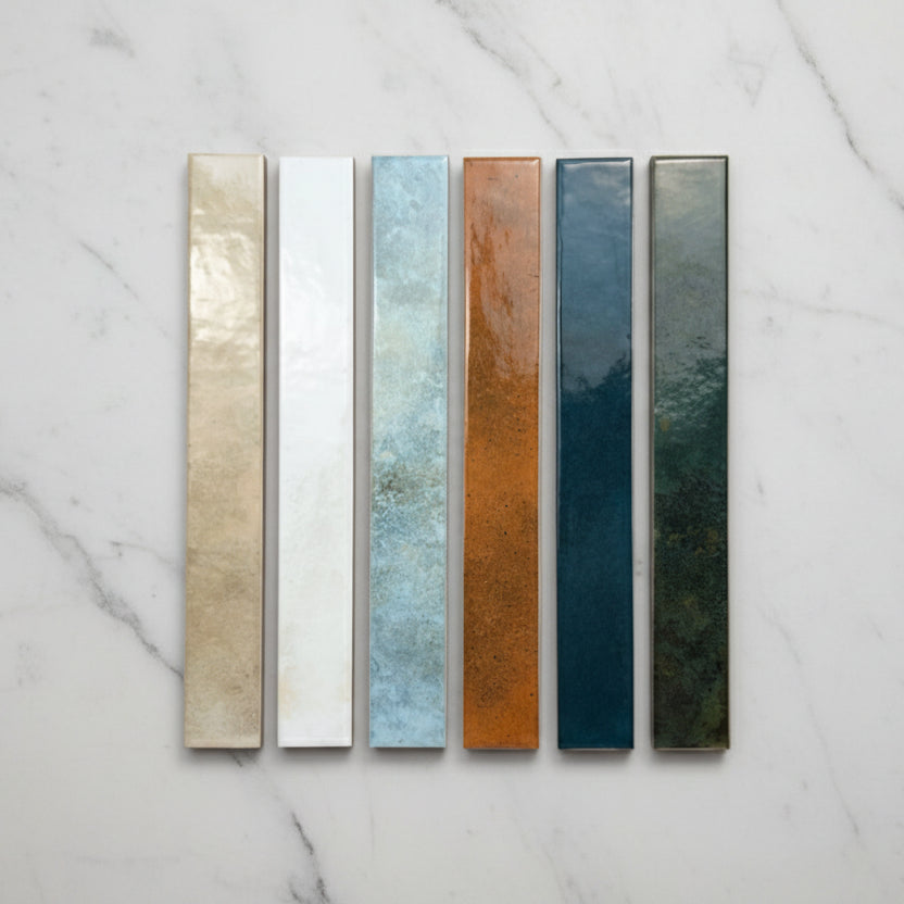 Bali White Wall Tile 5x40cm