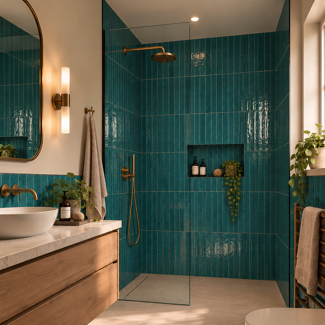 Bali Turquoise Wall Tile 5x40cm