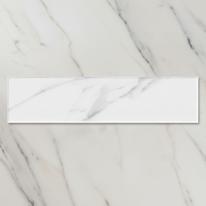 Chelsea White Marble Porcelain Tile 6x25cm