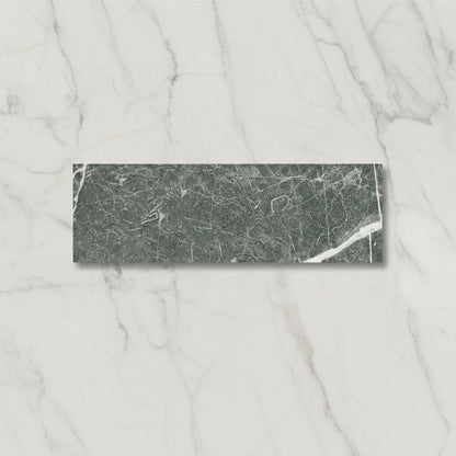 Chelsea Green Marble Porcelain Tile 6x25cm