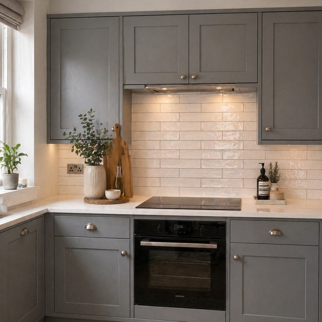 Cotswold White Gloss Handmade Effect Wall Tile 7.5x30cm