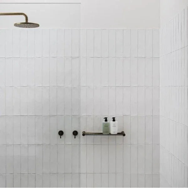 Cotswold White Matt Handmade Effect Wall Tiles 7.5x30cm - Metro Tiles