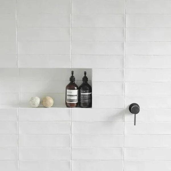 Cotswold White Matt Handmade Effect Wall Tiles 7.5x30cm - Metro Tiles