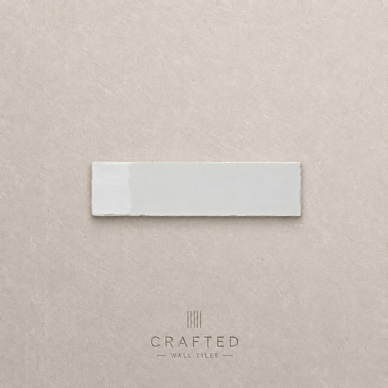 Countrywide White Handmade Effect Wall Tile 7.5x30cm