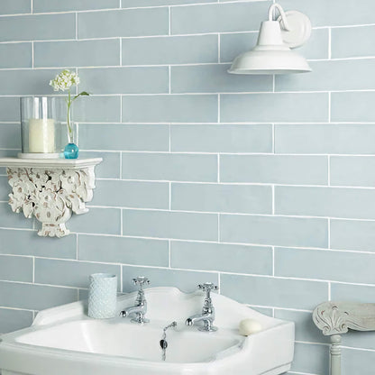 Countrywide Duck Egg Handmade Effect Wall Tile 7.5x30cm