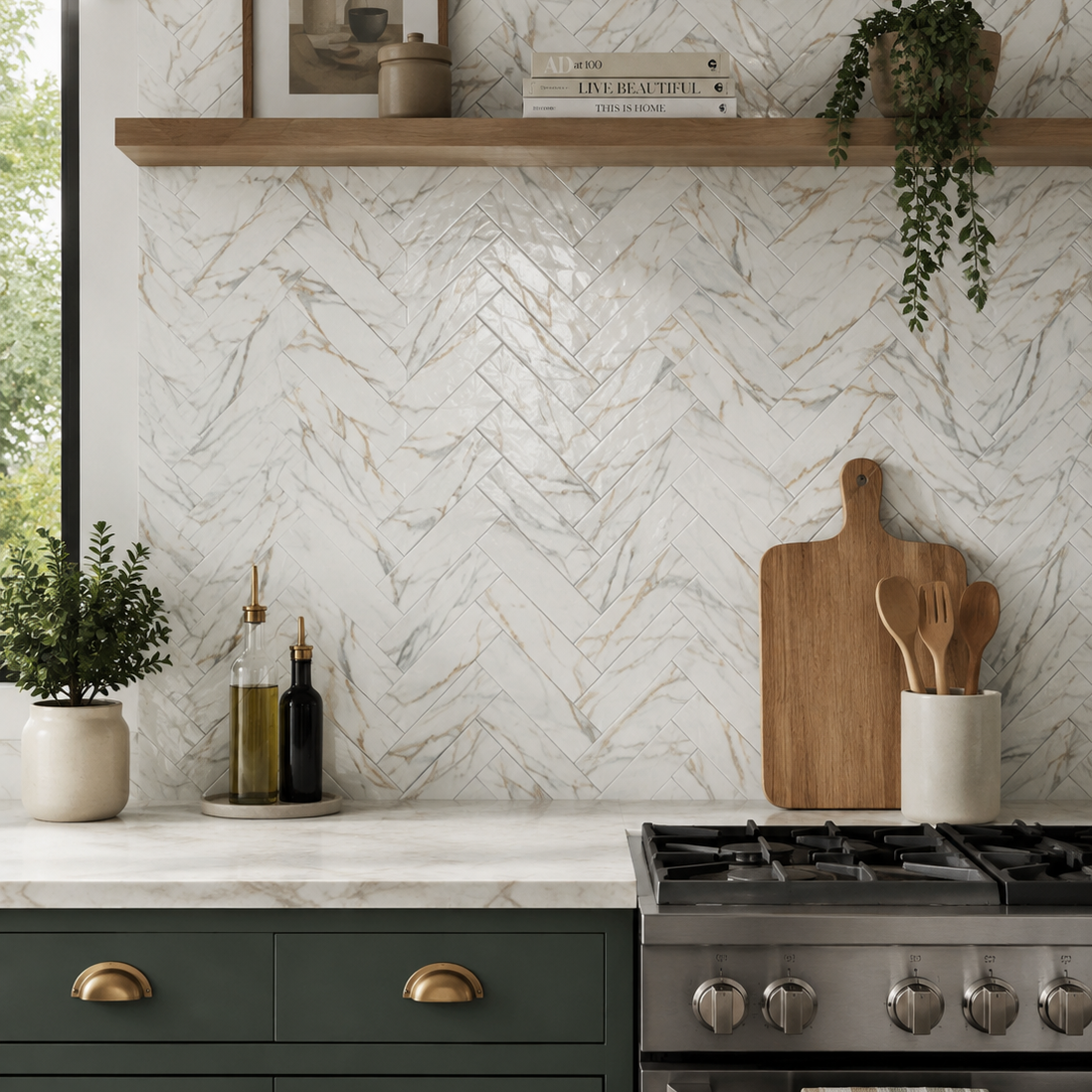Gold Marble Brick 7.5x30cm