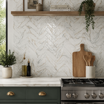 Gold Marble Brick 7.5x30cm