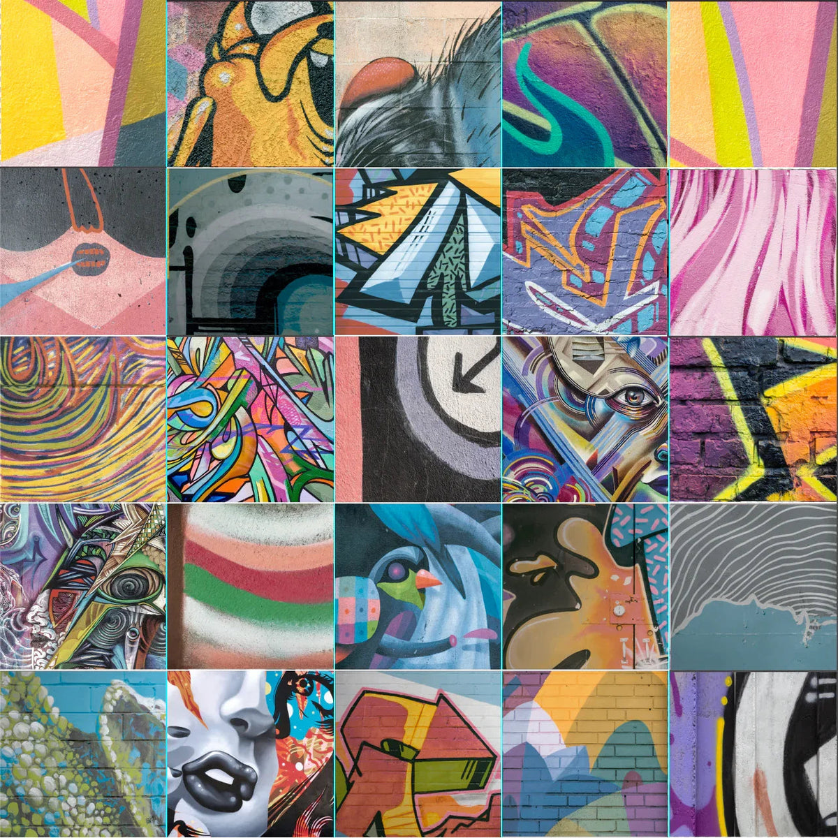 Graffiti Funky Tile 20x20cm - Metro Tiles