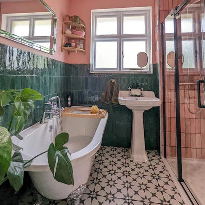 Lume Forest Green Wall And Floor Tiles 6x24cm - Metro Tiles