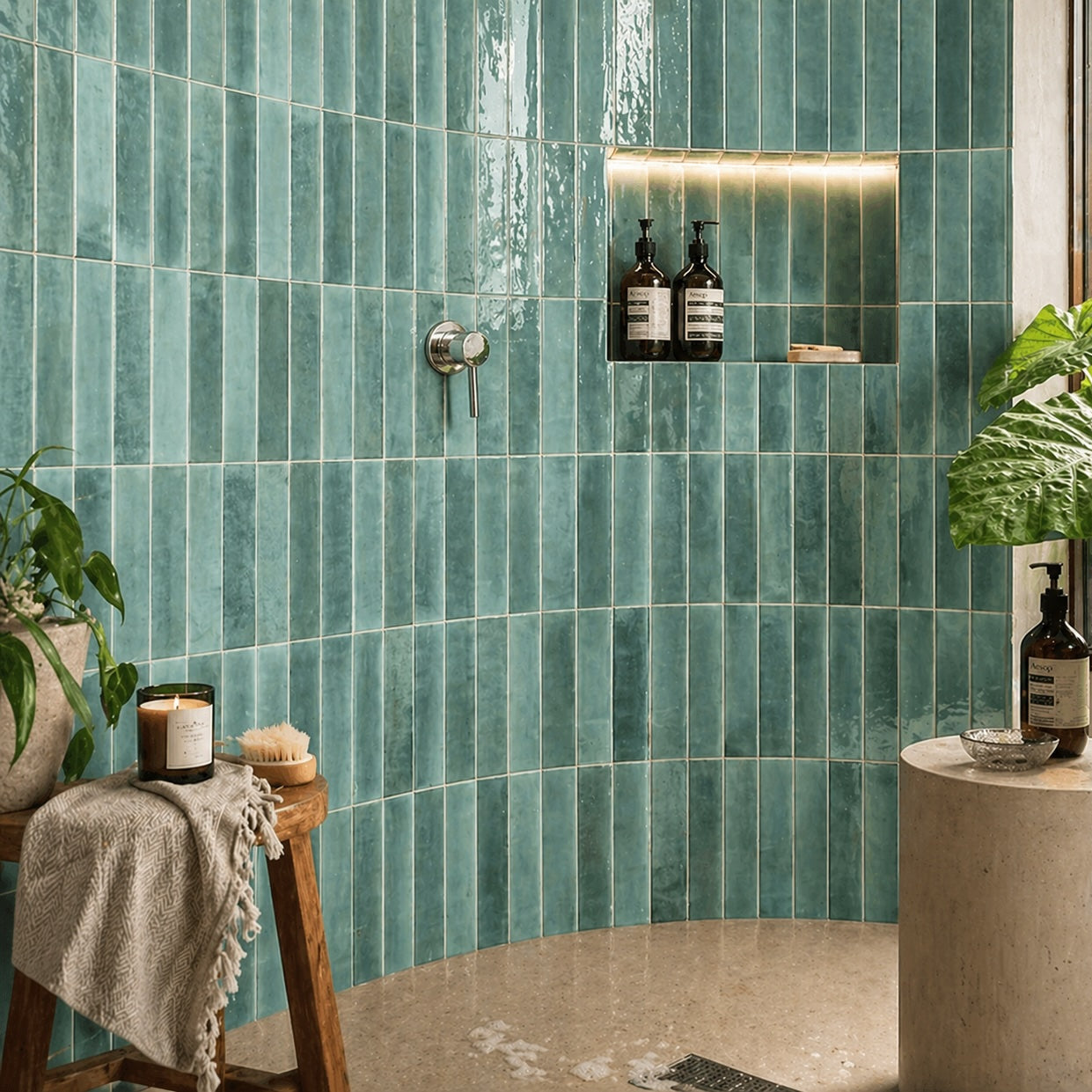 Lume Turquoise Wall And Floor Tiles 6x24cm