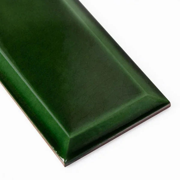 New York Metro Crackle Victorian Green Wall Tiles - Metro Tiles
