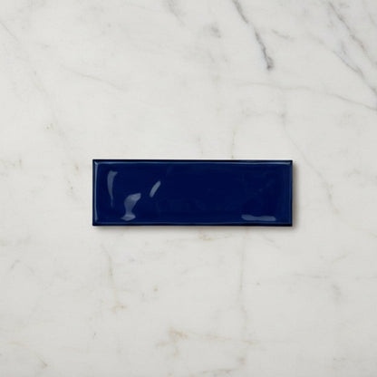 Riviera Blue Ripple Gloss Wall Tile 6.5x20cm
