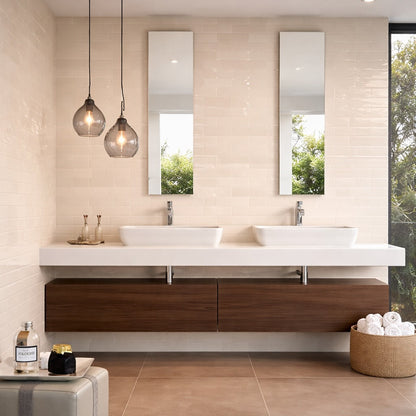 Opal Ivory Gloss Wall Tiles 7.5x30cm