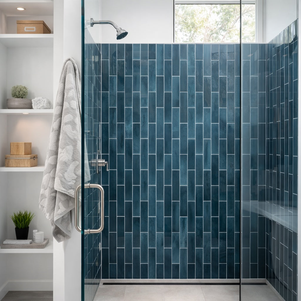Opal Marine Gloss Wall Tiles 7.5x30cm