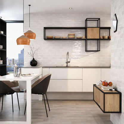 Opal White Gloss Wall Tiles 7.5x30cm