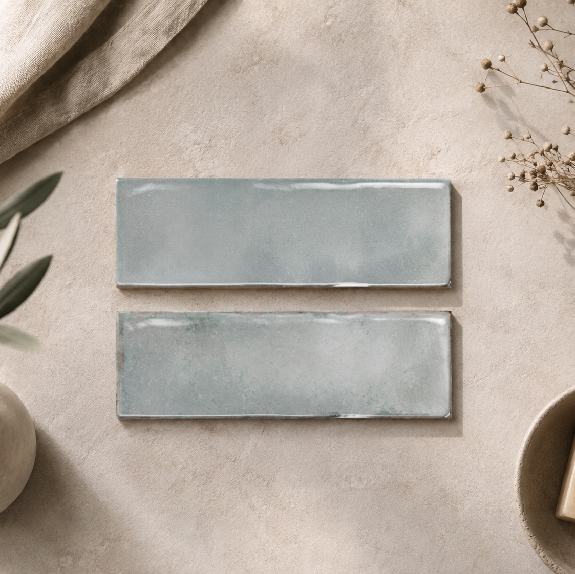 Palais Aloe Gloss Wall Tile 20x6.5cm