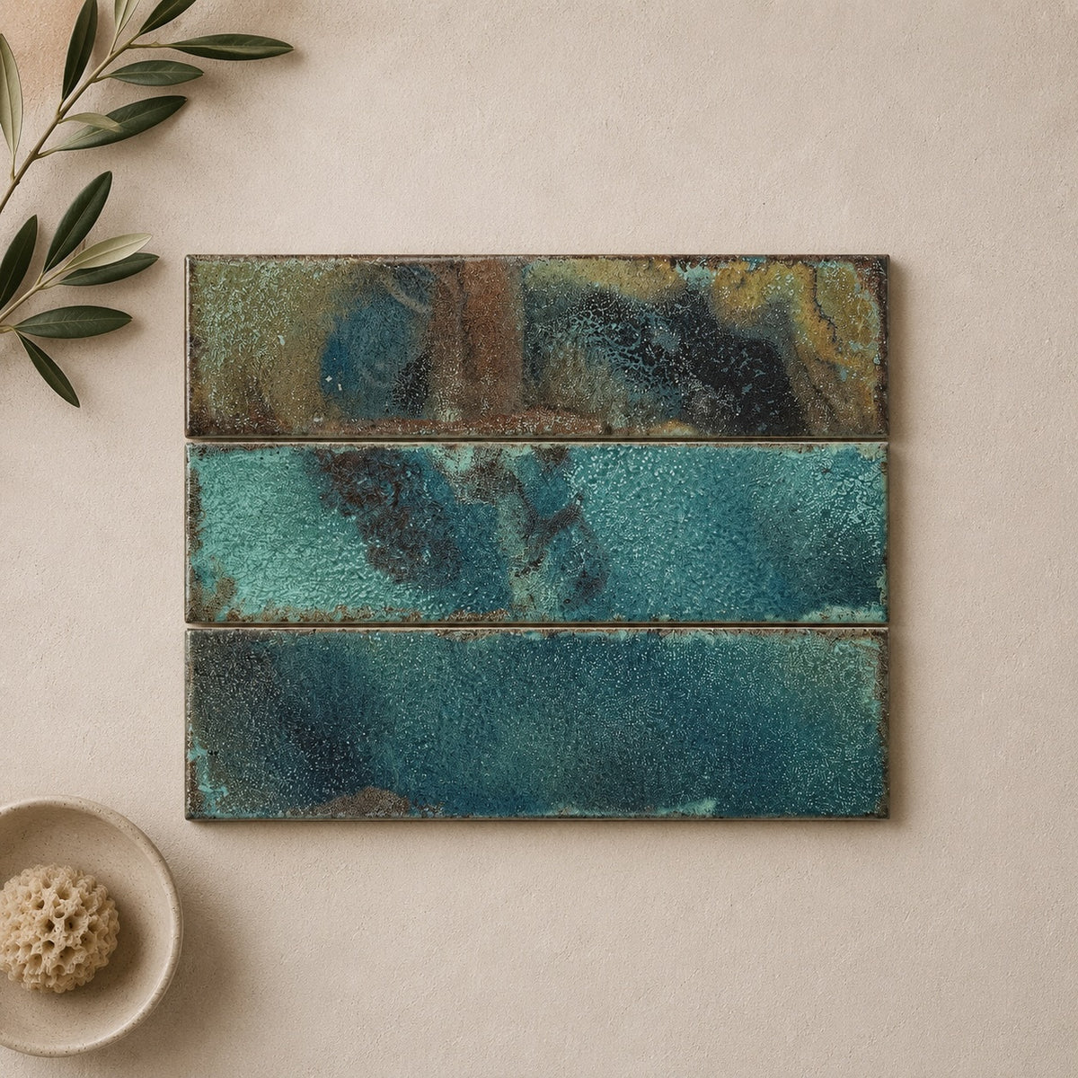 Realm Green Wall Tile 31.5x8cm