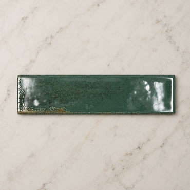Rustic Porcelain Green Wall Tile 30x7.5cm