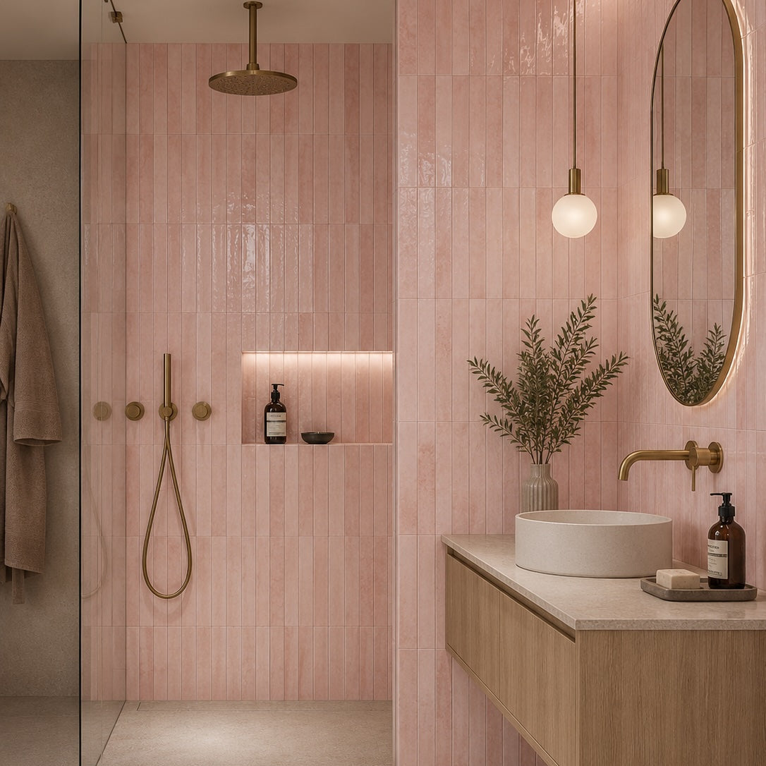 Bali Pink Wall Tile 5x40cm