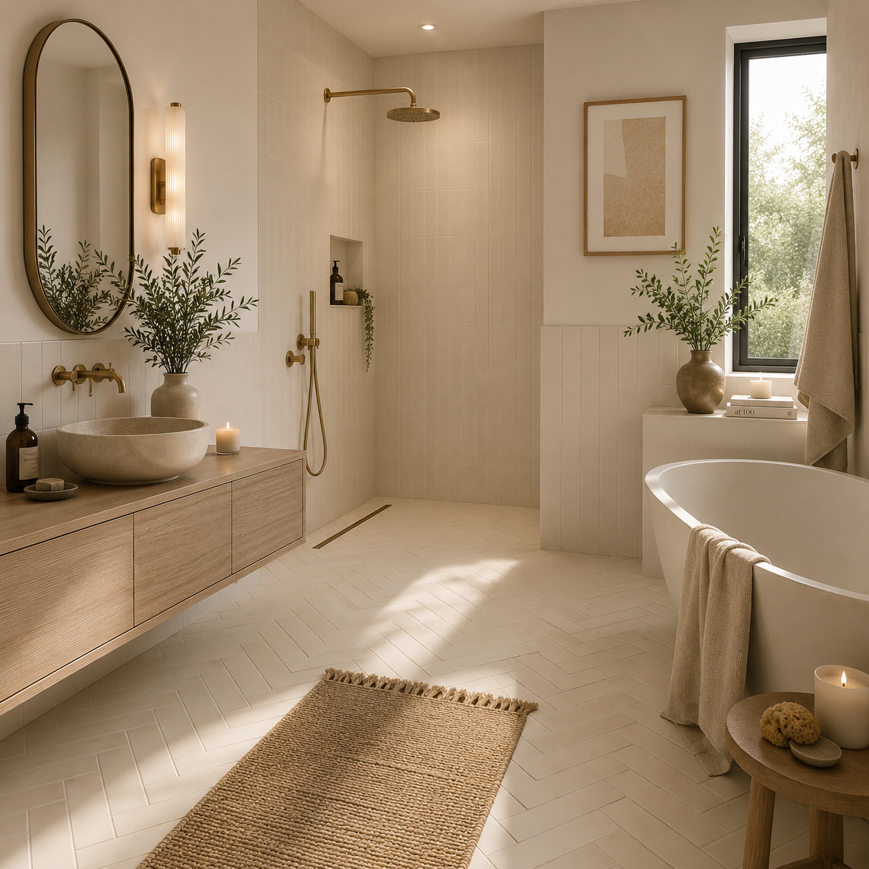 Sutton Beige Matt Porcelain Wall Tile 6x30cm