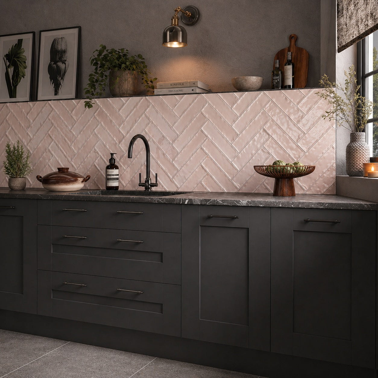 Verona Baby Pink Wall Tiles 7.5x30cm
