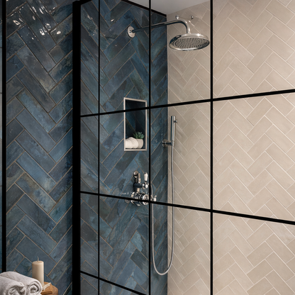 Verona Ink Blue Wall Tiles 7.5x30cm